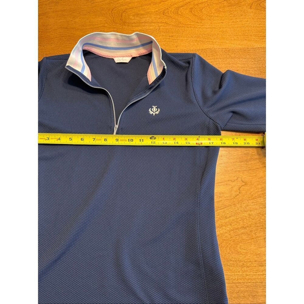 Lady Hagen Women's Quarter-Zip Mock Neck Long Sleeve Golf Top Navy Blue Small - Picture 8 of 9